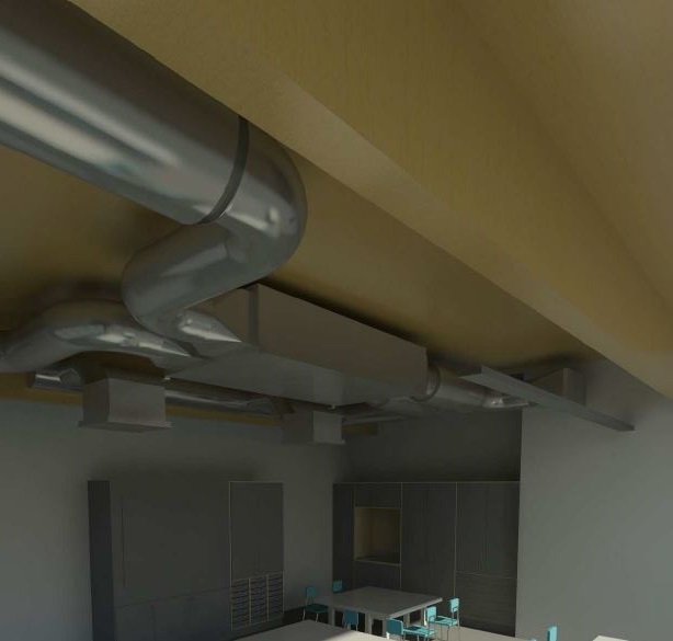 Installation of building services at Wellington School - Virtual image