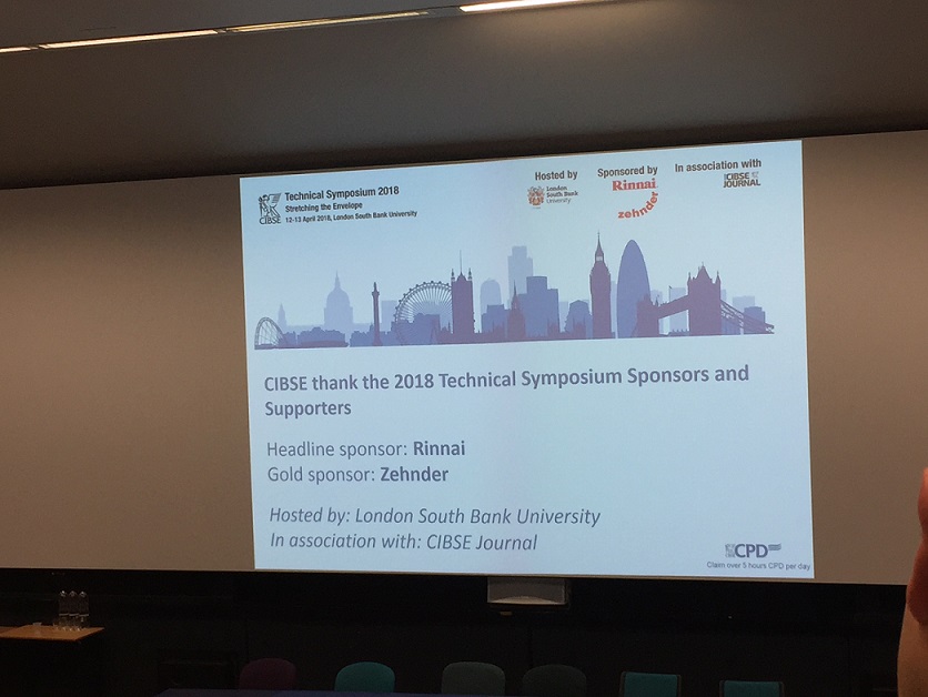 The annual CIBSE Technical Symposium presentation