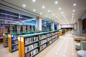 modern library interior